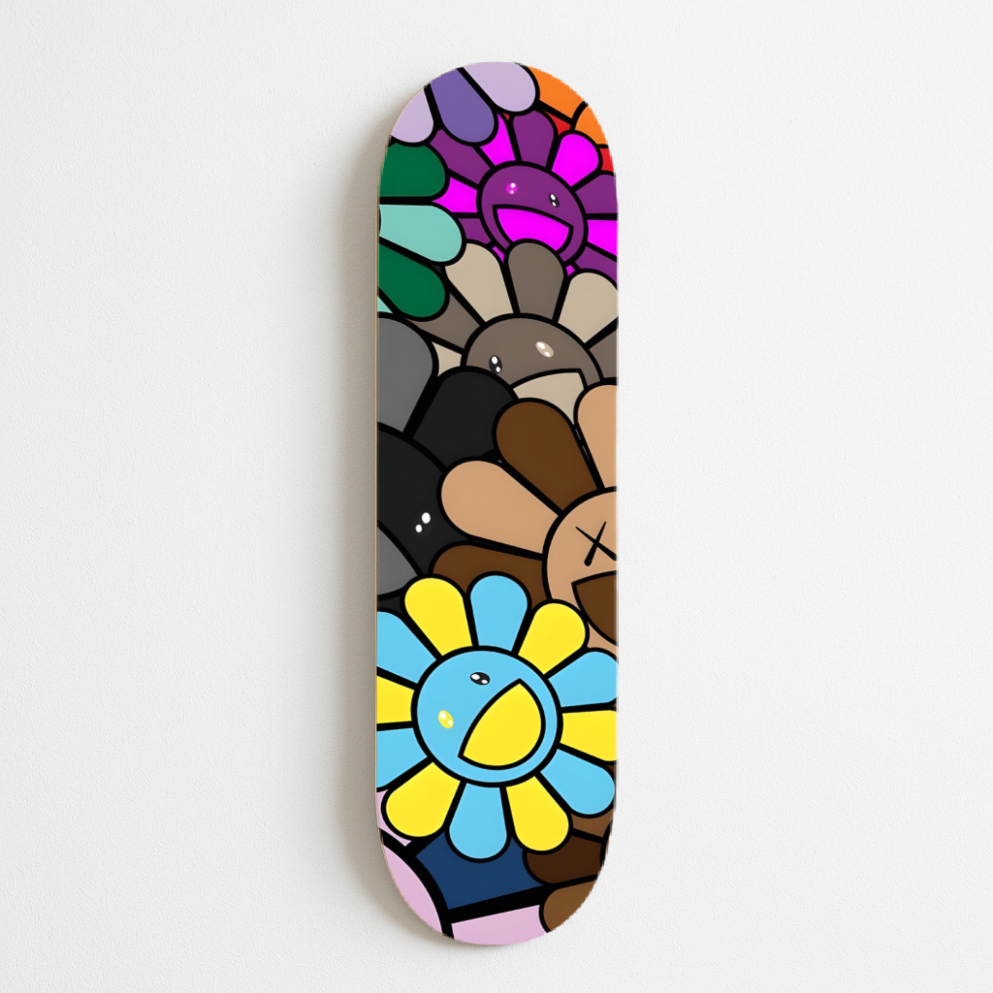 Takashi Murakami Inspired Flower Skateboard