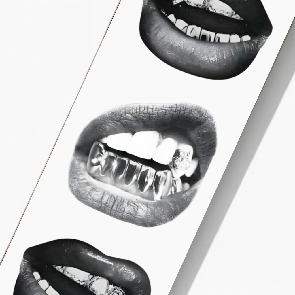 Black & White Grillz Lips