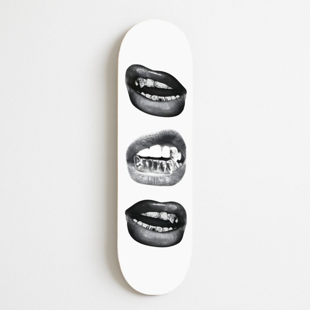 Black & White Grillz Lips