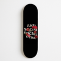 Anti Social Club Inspired Skateboard Wall Art – Rose Graphic Deck Decor